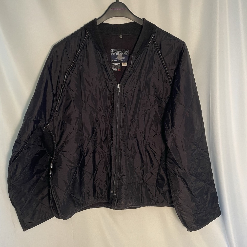 Spiewak‎ Jacket Liner 2XLT Black Full Zip Quilted Thermore Insulated Polyester